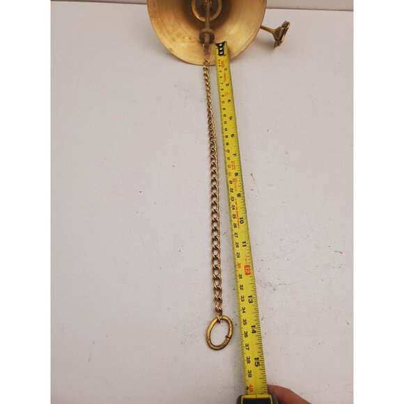 Large Vintage Brass Dinner Bell Wall Mount Decor - Brass Bell , Brass Bell - Picture 6 of 10